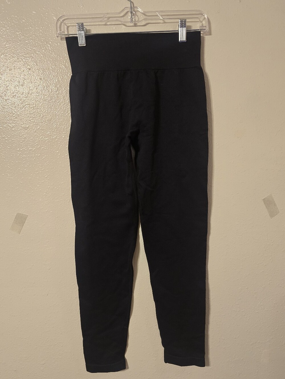 OQQ Ribbed High Waisted Seamless Leggings Black - Size S NWOT